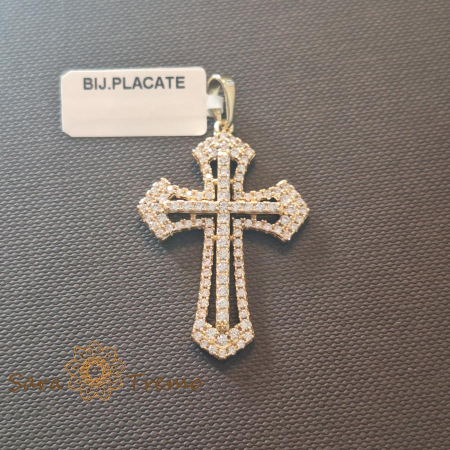 Bijuterii placate cu aur - Cruciulita placata cu aur Crucea Pacii