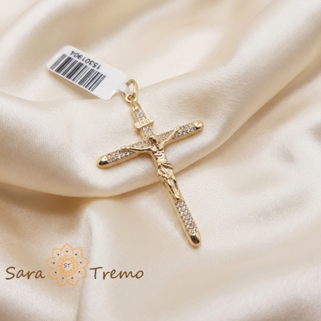 Talismane - Cruciulita placata cu aur Harul Ceresc - 5 cm