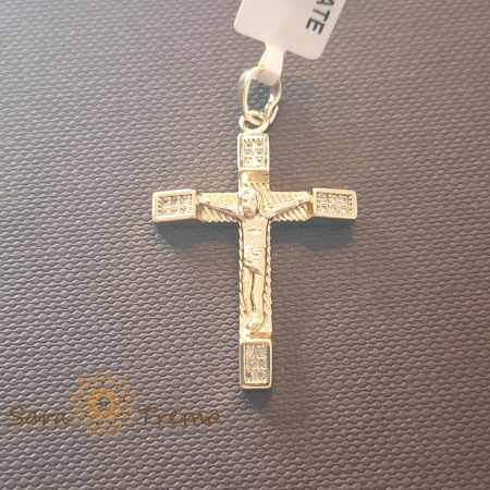 Bijuterii placate cu aur - Cruciulita placata cu aur Crucea Inimii