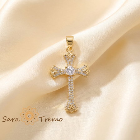 Pandantive - Cruciulita placata cu aur Raza Divina