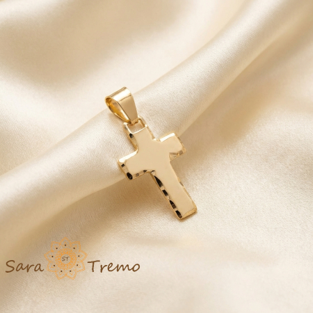 Talismane - Cruciuliță simplă clasică 1.5 cm – simbol Brâul Maicii Domnului