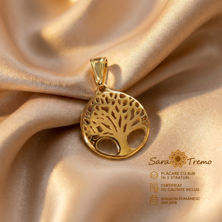 Pandantive - Pandantiv Arbor Vitae, Arborele Vieții, aur 18K | SaraTremo