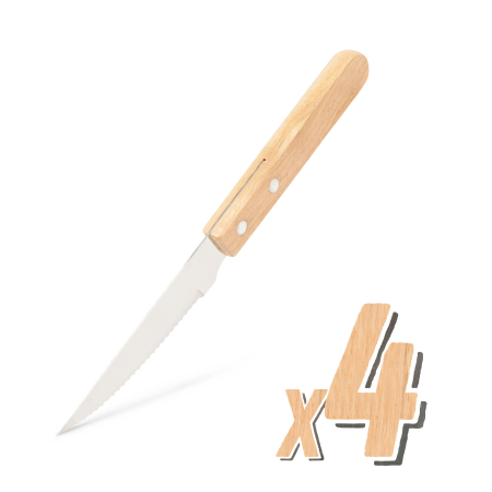 Pentru casa - Cuțit - 4 buc - cu mâner din lemn