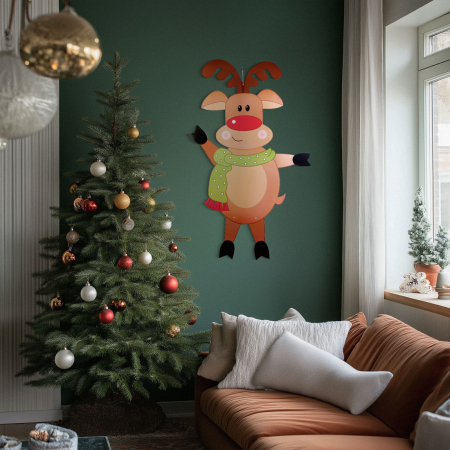 Casa si Gradina - Decor de Crăciun - ren - hârtie - 90 cm