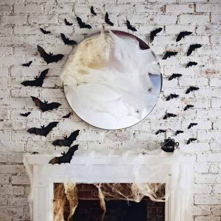 Decor Halloween - set lilieci - autoadeziv - negru - 30 buc / pachet [0]