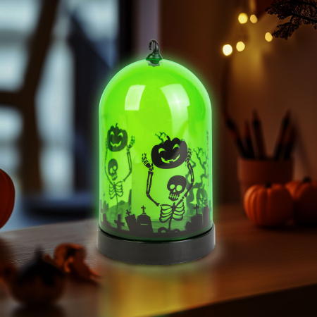 Casa si Gradina - Decor LED Halloween - verde - 3 x AAA - 8 x 12,5 cm