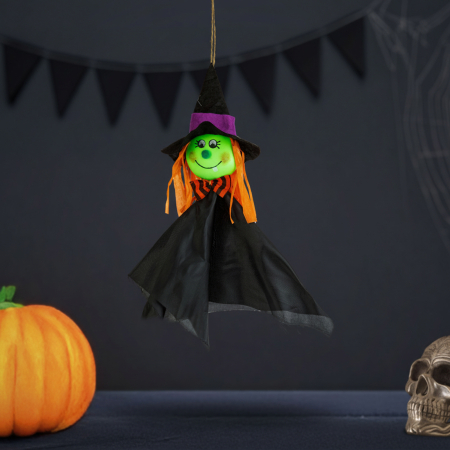 Pentru casa - Decorațiune de Halloween - suspendabilă - vrăjitoare - 48 x 44 cm