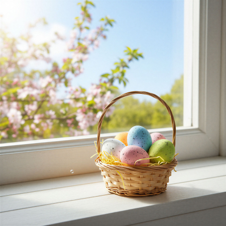Articole de Sezon, Sarbatori si Evenimente - Decorațiune de Paște - ouă cu iarbă de hârtie - culori pastel - 4 x 6 cm - 6 buc