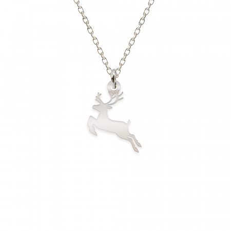 Deer - Colier personalizat ren si nume din argint 925 [1]