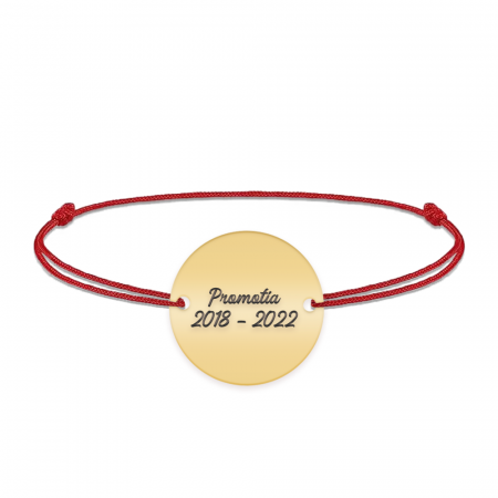 Bratara cu snur pentru profesori/educatori - charm personalizat din argint 925 placat cu aur 24K [1]