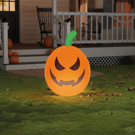 Casa si Gradina - Dovleac de Halloween gonflabil cu RGB LED - 40 cm