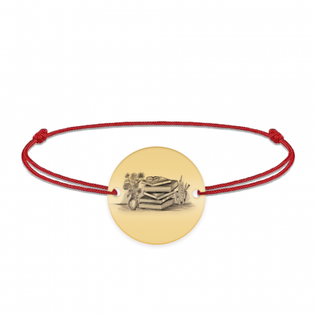 Doxa - Bratara personalizata snur invatatoare din argint 925 placat cu aur galben 24K [3]
