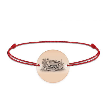 Doxa - Bratara personalizata snur educatoare din argint 925 placat cu aur roz [3]