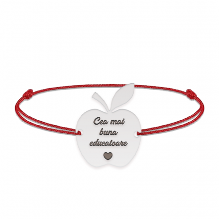 Elma - Bratara personalizata snur educatoare din argint 925 [1]