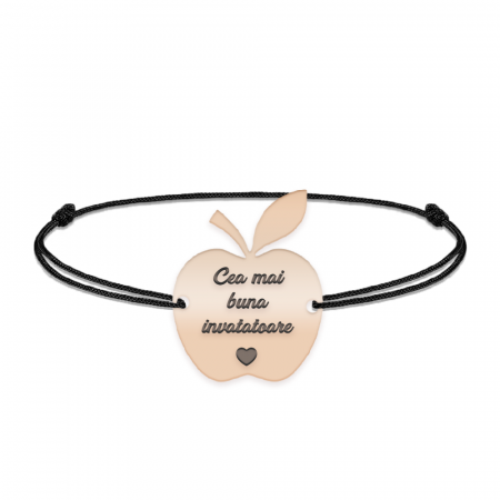Elma - Bratara personalizata snur invatatoare din argint 925 placat cu aur roz [1]