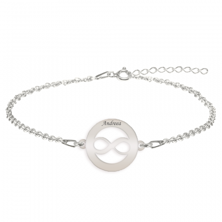 Bijuterii personalizate - Eternity - Bratara personalizata infinit in cerc din argint 925