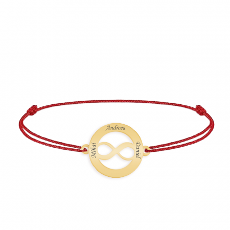 Eternity - Bratara personalizata snur infinit in cerc din argint 925 placat cu aur galben 24K [2]