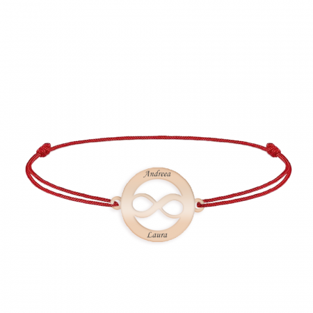 Eternity - Bratara personalizata snur infinit in cerc din argint 925 placat cu aur roz [3]