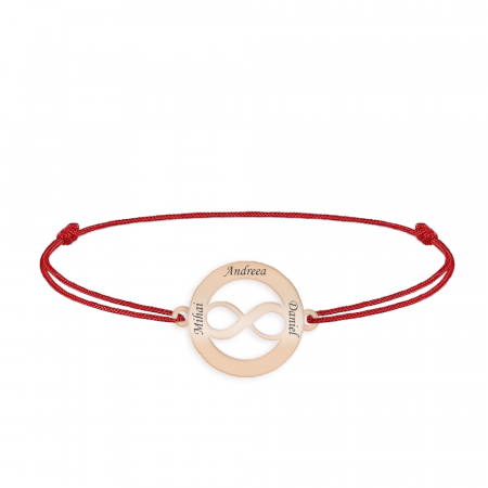 Eternity - Bratara personalizata snur infinit in cerc din argint 925 placat cu aur roz [2]