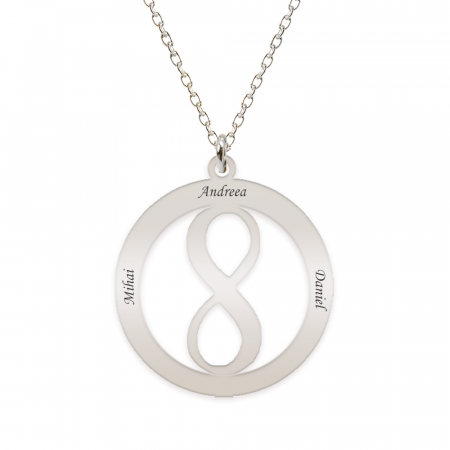 Eternity - Colier personalizat infinit in cerc din argint 925 [2]