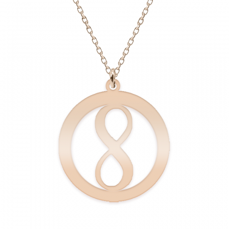Eternity - Colier personalizat infinit in cerc din argint 925 placat cu aur roz [1]