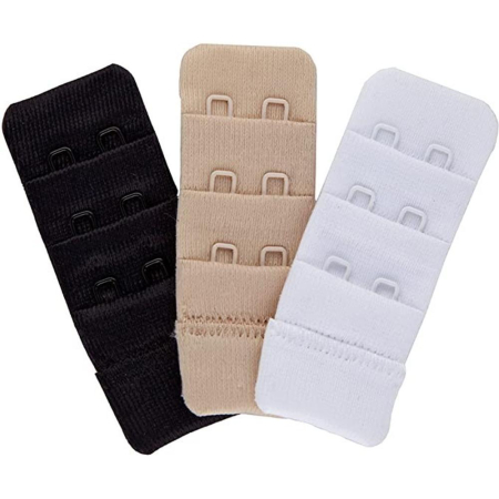 Casa si Gradina - Extensie sutien, doua randuri, 3 trepte reglaj, poliester, negru alb bej