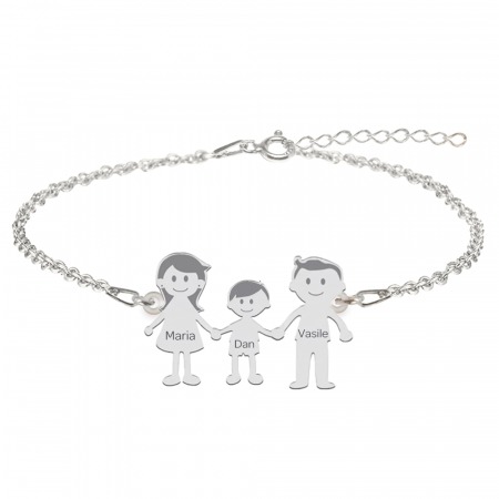 Family - Bratara personalizata din argint 925 membrii familiei [2]