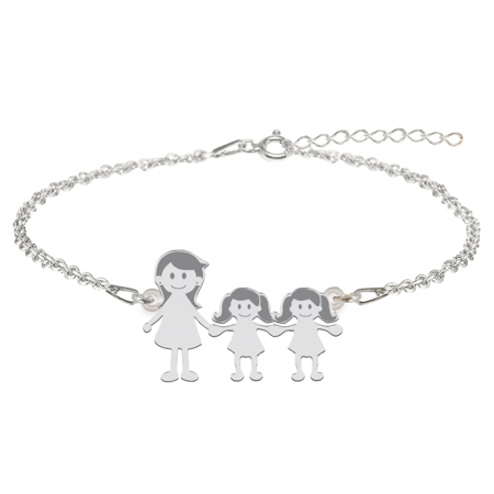 Family - Bratara personalizata mama si copilul din argint 925 [2]