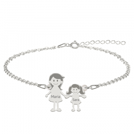 Family - Bratara personalizata mama si copilul din argint 925 [3]