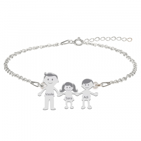 Family - Bratara personalizata tata si copilul din argint 925 [1]