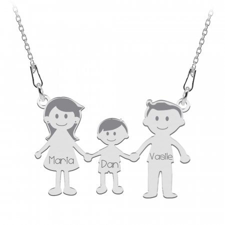 Family - Colier personalizat din argint membrii familiei [1]