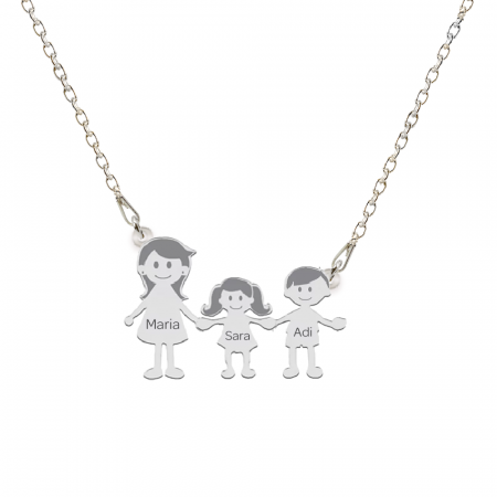 Family - Colier personalizat mama si copilul din argint 925 [1]