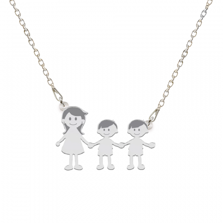 Family - Colier personalizat mama si copilul din argint 925 [3]