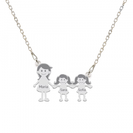 Family - Colier personalizat mama si copilul din argint 925 [2]