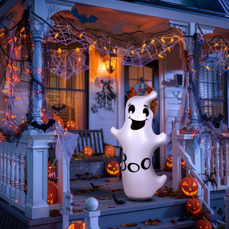 Casa si Gradina - Fantomă de Halloween gonflabilă - 120 cm