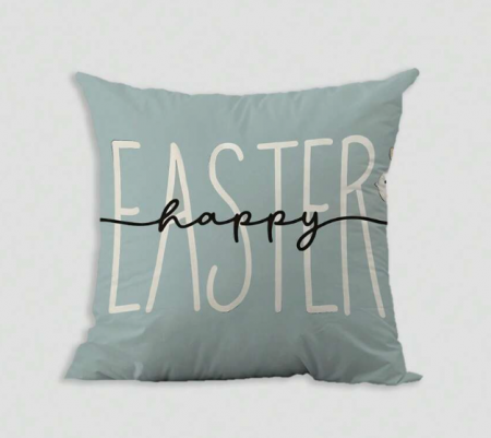 Pentru casa - Fata de perna decorativa „Happy Easter” – 45x45 cm, 100% poliester