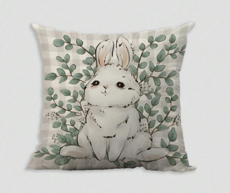 Pentru casa - Fata de perna decorativa cu iepuras de Paste – 45x45 cm, 100% poliester