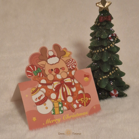 Felicitari - Felicitare de Craciun – Editie Speciala cu Elemente Festive Decupate