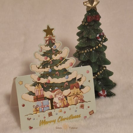 Idei de cadouri - Felicitare de Craciun – Editie Speciala cu Elemente Festive Decupate