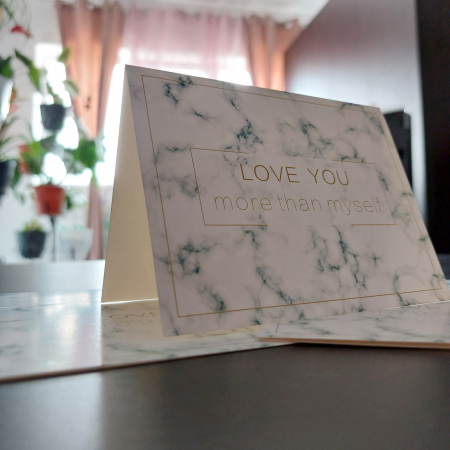 Felicitare Eleganta: Love You More than Myself - O declarație profundă de iubire [1]