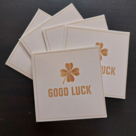 Felicitari - Felicitare Patrată Good Luck: Noroc și succes într-un design atrăgător
