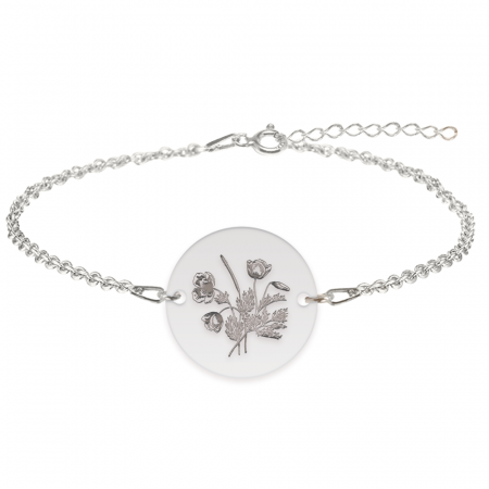 Bratari personalizate - Flora - Bratara personalizata buchet flori banut din argint 925