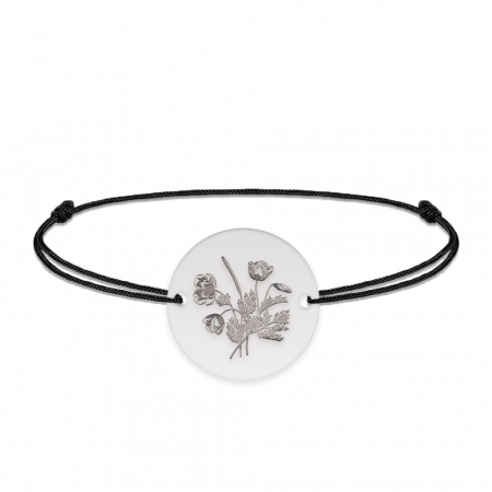 Flora - Bratara personalizata snur buchet flori banut din argint 925 [1]