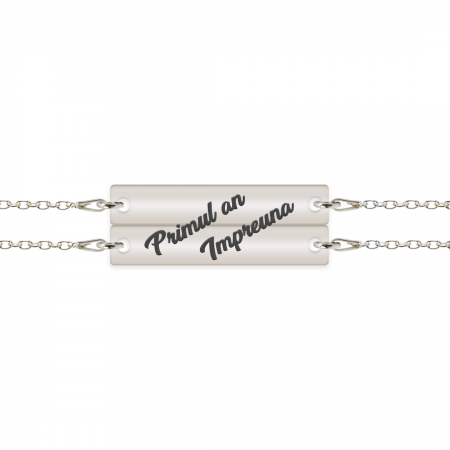 Seturi - Forever - Set bratari personalizate cu tablita pentru cuplu din argint 925