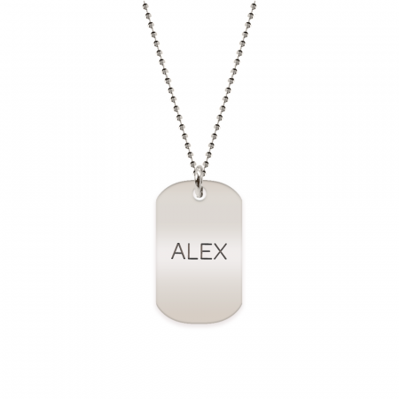 Lantisoare cu text personalizat din argint - Freedom - Colier din argint 925 dog tag personalizat