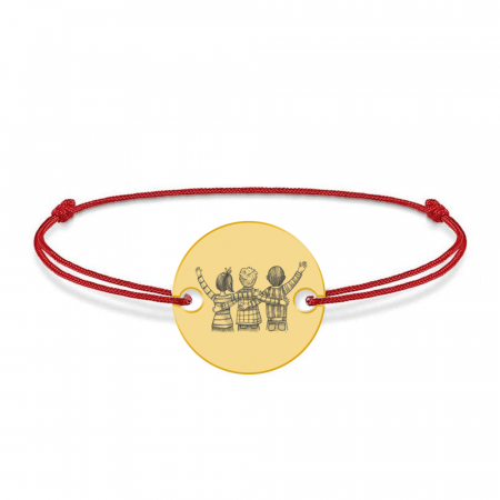 Bratari personalizate - Friends - Bratara personalizata din argint 925 placat cu aur 24K pentru cei mai buni prieteni