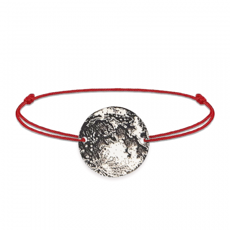 Full Moon - Bratara personalizata snur cu banut din argint 925 Luna plina [1]