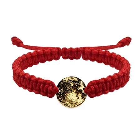 Bijuterii din argint placate cu aur 24K - Bratara Luna Plina din argint 925 placat cu aur galben 24K