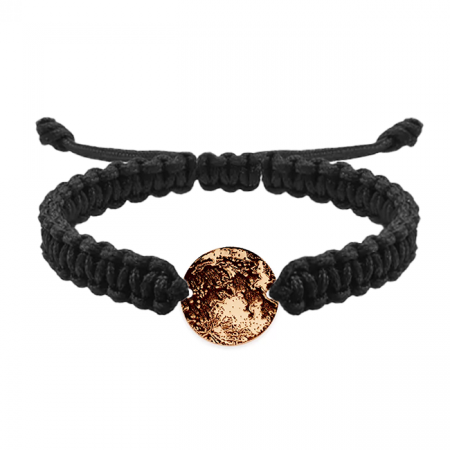 Bijuterii din argint placate cu aur 24K - Bratara Luna Plina din argint 925 placat cu aur roz