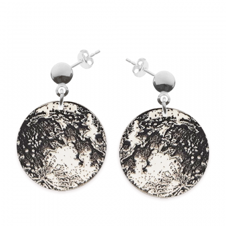 Cercei din argint - Full Moon - Cercei personalizati luna plina din argint 925